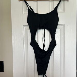Black Cutout Swimsuit
